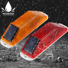 Load image into Gallery viewer, LED Solar Strobe Warning Lamp Strobe Flash Traffic Caution Light Chip Control Bridge Rechargeable Night Driving Safety
