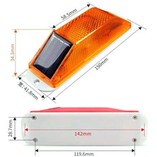 Load image into Gallery viewer, LED Solar Strobe Warning Lamp Strobe Flash Traffic Caution Light Chip Control Bridge Rechargeable Night Driving Safety

