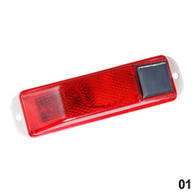 Load image into Gallery viewer, LED Solar Strobe Warning Lamp Strobe Flash Traffic Caution Light Chip Control Bridge Rechargeable Night Driving Safety

