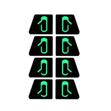 Load image into Gallery viewer, 8Pcs/Set Car Door Open Exit Sticker Window Prompt Luminous Sticker Kit Decal Fit Interior Decoration Stickers for Model 3
