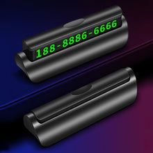 Load image into Gallery viewer, Car Phone Number Plate Car Sticker Night Light Hidden Luminous Phone Styling Temporary Parking Card
