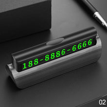 Load image into Gallery viewer, Car Phone Number Plate Car Sticker Night Light Hidden Luminous Phone Styling Temporary Parking Card

