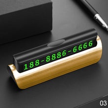 Load image into Gallery viewer, Car Phone Number Plate Car Sticker Night Light Hidden Luminous Phone Styling Temporary Parking Card
