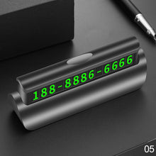 Load image into Gallery viewer, Car Phone Number Plate Car Sticker Night Light Hidden Luminous Phone Styling Temporary Parking Card
