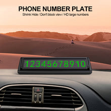 Load image into Gallery viewer, Universal Car Telephone Number Card Luminous Temporary Stop Parking Card Double Side Plate Stikers Accessories
