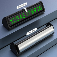 Load image into Gallery viewer, Universal Car Telephone Number Card Luminous Temporary Stop Parking Card Double Side Plate Stikers Accessories
