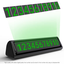 Load image into Gallery viewer, Universal Car Telephone Number Card Luminous Temporary Stop Parking Card Double Side Plate Stikers Accessories
