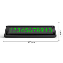 Load image into Gallery viewer, Universal Car Telephone Number Card Luminous Temporary Stop Parking Card Double Side Plate Stikers Accessories
