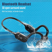 Load image into Gallery viewer, VG07 Bone Conduction Headphones Wireless Bluetooth 5.1 Earphone Open Ear Waterproof Sports Headset With Digital Power Display
