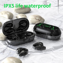 Load image into Gallery viewer, S03 TWS Wireless Headphones Bone Conduction Bluetooth 5.0 Clip-on Headset Touch Control Digital Display For Xiaomi iPhone
