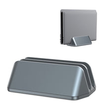 Load image into Gallery viewer, Dual Vertical Laptop Stand Aluminum Alloy Desktop Tablet Bracket Creative Notebook Storage Cooling Bracket for 10-17.3"
