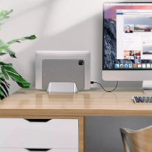 Load image into Gallery viewer, Dual Vertical Laptop Stand Aluminum Alloy Desktop Tablet Bracket Creative Notebook Storage Cooling Bracket for 10-17.3"
