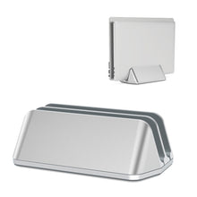 Load image into Gallery viewer, Dual Vertical Laptop Stand Aluminum Alloy Desktop Tablet Bracket Creative Notebook Storage Cooling Bracket for 10-17.3"
