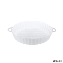 Load image into Gallery viewer, Silicone Air Fryer Baking Tray Pot Reusable Ultra Thin Round Home Kitchen Pizza Mat With Handles No-Stick Grill Accessories
