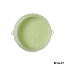 Load image into Gallery viewer, Silicone Air Fryer Baking Tray Pot Reusable Ultra Thin Round Home Kitchen Pizza Mat With Handles No-Stick Grill Accessories
