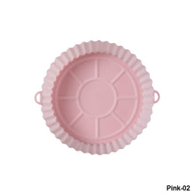 Load image into Gallery viewer, Silicone Air Fryer Baking Tray Pot Reusable Ultra Thin Round Home Kitchen Pizza Mat With Handles No-Stick Grill Accessories
