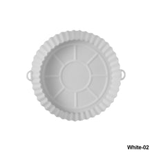 Load image into Gallery viewer, Silicone Air Fryer Baking Tray Pot Reusable Ultra Thin Round Home Kitchen Pizza Mat With Handles No-Stick Grill Accessories
