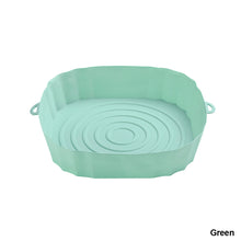 Load image into Gallery viewer, Silicone Air Fryer Baking Tray Pot Reusable Ultra Thin Round Home Kitchen Pizza Mat With Handles No-Stick Grill Accessories
