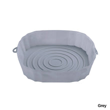 Load image into Gallery viewer, Silicone Air Fryer Baking Tray Pot Reusable Ultra Thin Round Home Kitchen Pizza Mat With Handles No-Stick Grill Accessories
