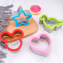 Load image into Gallery viewer, 1PC Sandwich Cutter for Kids Animal Dinosaur Star Heart Shape Stainless Steel Bread Mould Metal Cookie Cutters Mold Baking
