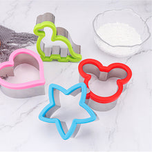 Load image into Gallery viewer, 1PC Sandwich Cutter for Kids Animal Dinosaur Star Heart Shape Stainless Steel Bread Mould Metal Cookie Cutters Mold Baking
