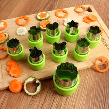 Load image into Gallery viewer, Rice Vegetable Fruit Cutter Mold 9Pcs/set Flowers Cartoon Cutter Mold Stainless Steel Cake Cookie Biscuit Cutting Shape Tools
