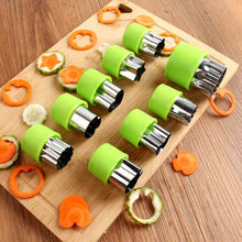 Load image into Gallery viewer, Rice Vegetable Fruit Cutter Mold 9Pcs/set Flowers Cartoon Cutter Mold Stainless Steel Cake Cookie Biscuit Cutting Shape Tools
