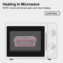 Load image into Gallery viewer, Microwave Lunch Box Wheat Straw Compartment Bento Box Food Storage Container Portable Food Box with Cultery
