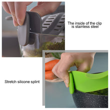 Load image into Gallery viewer, Kitchen Strainer Clip Pan Drain Rack Food Grade Silicone Funnel Heat Resistant Pot Drain Pan Strainer Kitchen Gadgets
