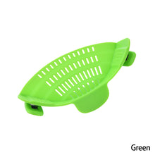 Load image into Gallery viewer, Kitchen Strainer Clip Pan Drain Rack Food Grade Silicone Funnel Heat Resistant Pot Drain Pan Strainer Kitchen Gadgets
