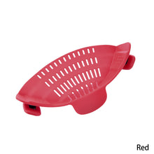 Load image into Gallery viewer, Kitchen Strainer Clip Pan Drain Rack Food Grade Silicone Funnel Heat Resistant Pot Drain Pan Strainer Kitchen Gadgets
