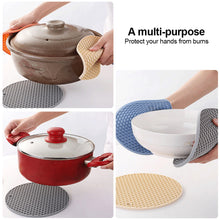 Load image into Gallery viewer, Silicone Mat Coaster Food Grade Material Placemat Non-slip Table Mat Kitchen Accessories Gadgets Round Cup Mat
