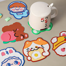 Load image into Gallery viewer, Cute Cartoon Shaped Tea Coaster Cup Holder Mat Coffee Drinks Drink Silicone Coaster Cup Pad Placemat For Home
