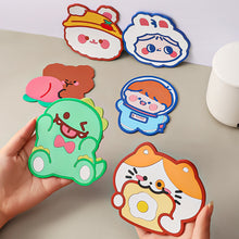 Load image into Gallery viewer, Cute Cartoon Shaped Tea Coaster Cup Holder Mat Coffee Drinks Drink Silicone Coaster Cup Pad Placemat For Home
