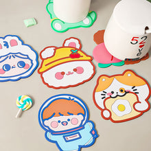 Load image into Gallery viewer, Cute Cartoon Shaped Tea Coaster Cup Holder Mat Coffee Drinks Drink Silicone Coaster Cup Pad Placemat For Home
