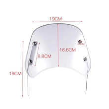 Load image into Gallery viewer, Universal Motorcycle Windshield Windscreen Wind Deflector Motorbike Wind Deflector Front Windshield Deflector for Honda Suzuki
