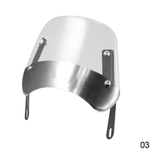 Load image into Gallery viewer, Universal Front Motorcycle Windshield Deflector Windscreen with Metal Mounting Bracket for Honda Suzuki
