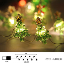 Load image into Gallery viewer, USB Christmas Decoration String Light Santa Claus Christmas Trees Merry Christmas Decorations for Home Decor
