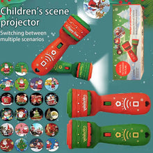 Load image into Gallery viewer, 24 Patterns Santa Christmas Tree Flashlight Projector Torch Lamp Toy Early Education Toy for Kid Holiday Birthday Xmas Gift

