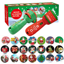 Load image into Gallery viewer, 24 Patterns Santa Christmas Tree Flashlight Projector Torch Lamp Toy Early Education Toy for Kid Holiday Birthday Xmas Gift
