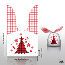 Load image into Gallery viewer, 50Pcs Christmas Gift Bag Santa Claus Print Plastic Bags Baking Candy Packaging Bags Xmas Party New Year
