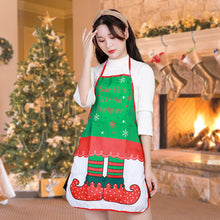 Load image into Gallery viewer, Christmas Apron Halloween Decoration Santa Claus Red Apron Kitchen Apron Home Cooking Baking Waist Bib
