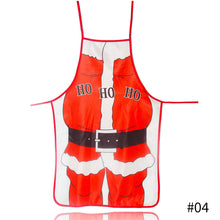 Load image into Gallery viewer, Christmas Apron Halloween Decoration Santa Claus Red Apron Kitchen Apron Home Cooking Baking Waist Bib

