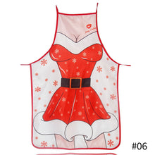Load image into Gallery viewer, Christmas Apron Halloween Decoration Santa Claus Red Apron Kitchen Apron Home Cooking Baking Waist Bib
