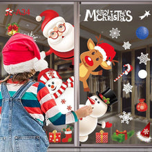 Load image into Gallery viewer, Merry Christmas Decoration for Home Window Stickers Xmas Decor Snowflake Santa Elk Snowman Window Sticker Showcase Decoration
