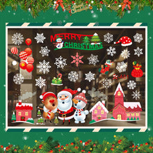 Load image into Gallery viewer, Merry Christmas Decoration for Home Window Stickers Xmas Decor Snowflake Santa Elk Snowman Window Sticker Showcase Decoration

