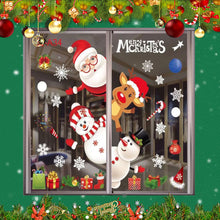 Load image into Gallery viewer, Merry Christmas Decoration for Home Window Stickers Xmas Decor Snowflake Santa Elk Snowman Window Sticker Showcase Decoration
