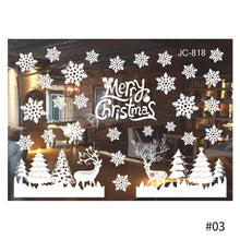 Load image into Gallery viewer, Merry Christmas Decoration for Home Window Stickers Xmas Decor Snowflake Santa Elk Snowman Window Sticker Showcase Decoration
