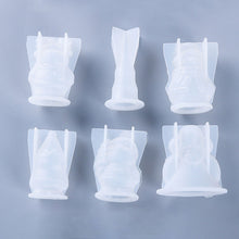 Load image into Gallery viewer, DIY Christmas Doll Candle Silicone Molds Glue Resin Soap Chocolate Mousse Making Molds Candle Mould for Aromatherapy Home Decor
