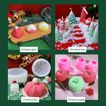 Load image into Gallery viewer, DIY Christmas Candle Silicone Molds Glue Resin Soap Chocolate Mousse Making Molds Candle Mould for Aromatherapy Home Decor
